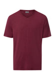 Casuals Soft V-Neck T-Shirt | Carbernet Melange 75035-3045