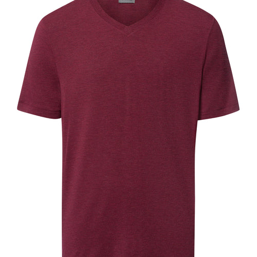 Casuals Soft V-Neck T-Shirt | Carbernet Melange 75035-3045