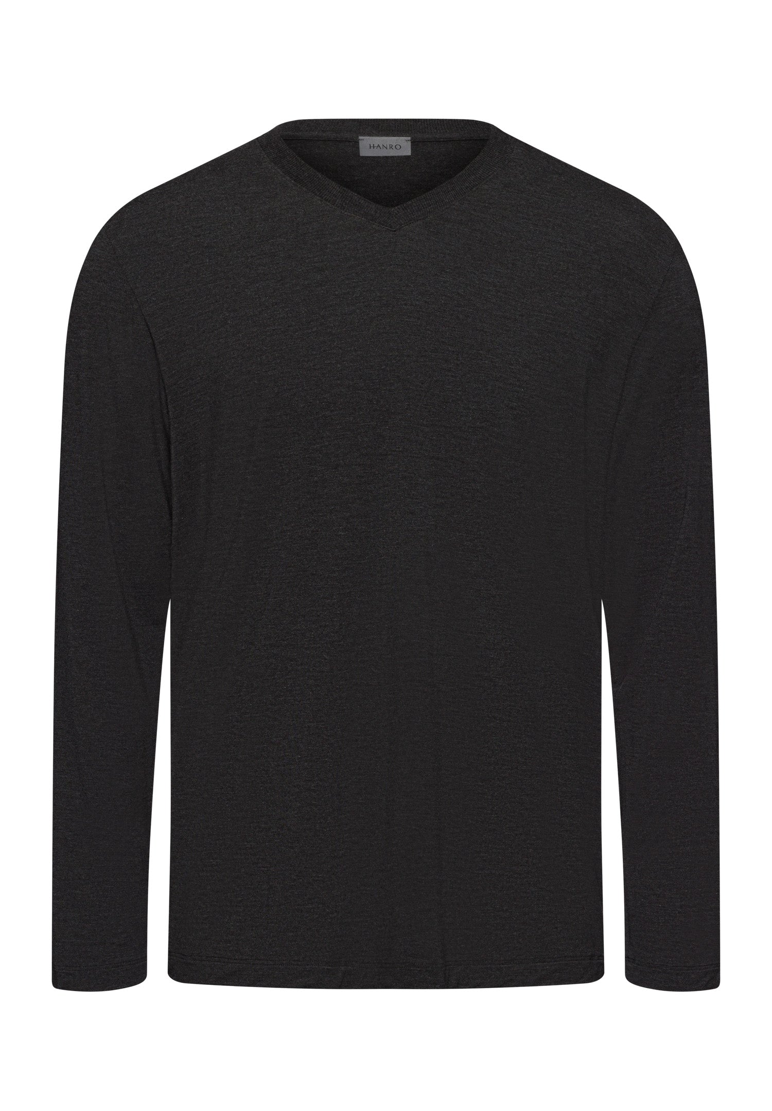 75036 Casuals Long Sleeve Shirt V-Neck - 996 Caviar