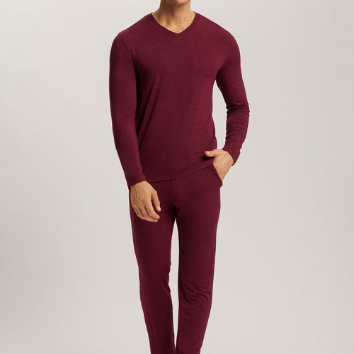 Casuals Long Pants | Carbernet Melange 75040-3045