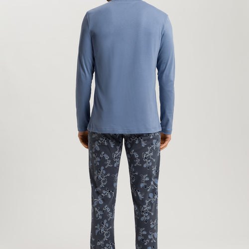 Night And Day Cotton Pajama Set | Aqua Ink Leaves 75111-3025