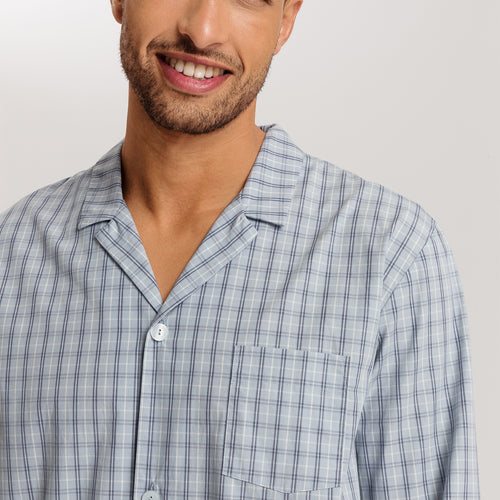 Night And Day Woven Cotton Pajama Set | Sea Breeze Check 75115-3017