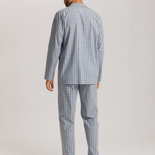 Night And Day Woven Cotton Pajama Set | Sea Breeze Check 75115-3017