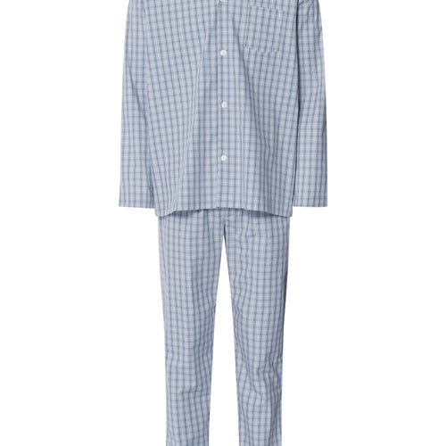 Night And Day Woven Cotton Pajama Set | Sea Breeze Check 75115-3017