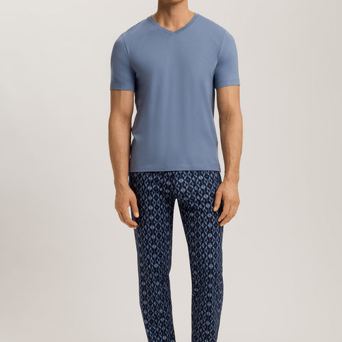 Night And Day Knit Lounge Pant | Blue Diamonds 75216-3023