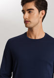 Night And Day 	cotton Crew Neck Top | Deep Navy 75431-1610