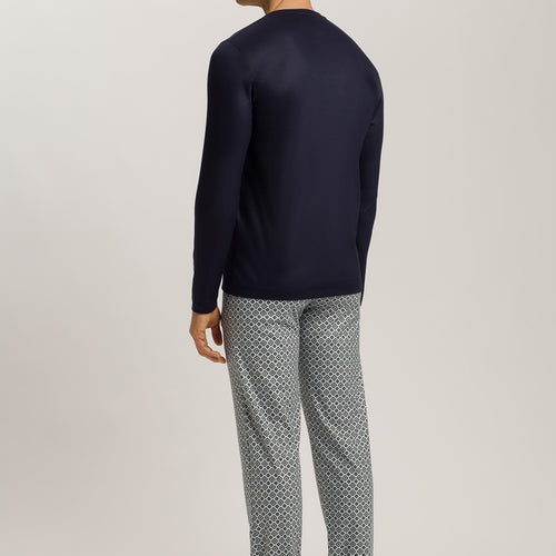 Night And Day Cotton V-Neck Pajama Set | Grey Gems Print 75462-3071