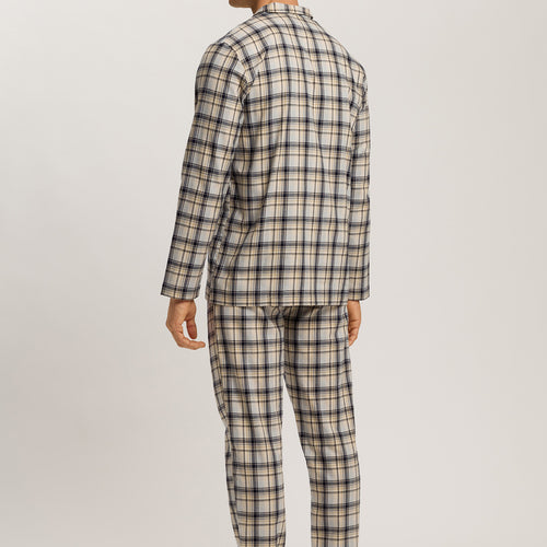 Cozy Comfort Cotton Flannel Button Front Pajama Set | Cardamom Check 75724-3042