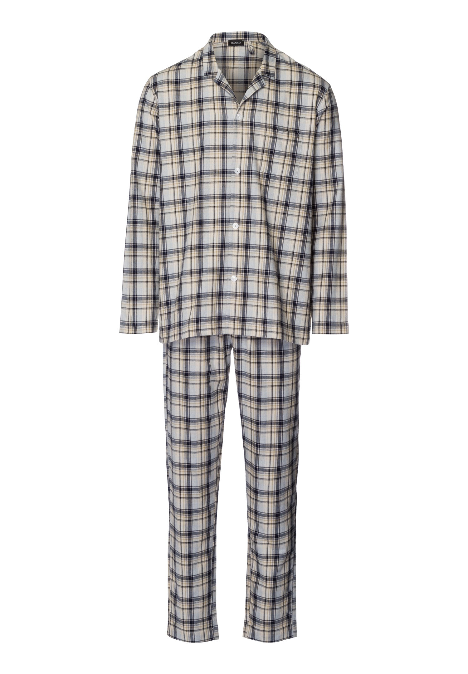 Cozy Comfort Cotton Flannel Button Front Pajama Set | Cardamom Check 75724-3042