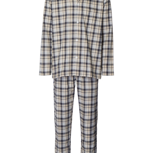 Cozy Comfort Cotton Flannel Button Front Pajama Set | Cardamom Check 75724-3042