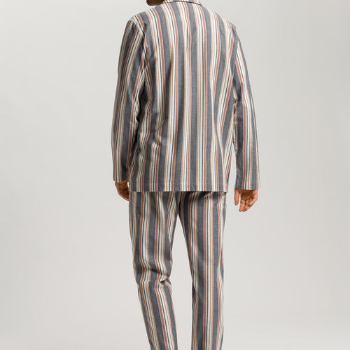 Cozy Comfort Cotton Flannel Button Front Pajama Set | Redwood Stripe 75724-3043