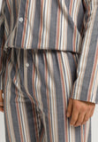 Cozy Comfort Cotton Flannel Button Front Pajama Set | Redwood Stripe 75724-3043