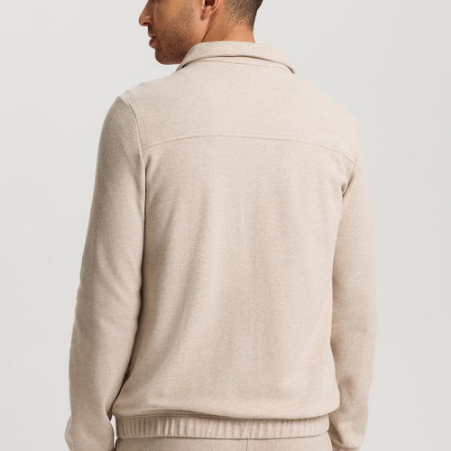 Cozy Living Organic Cotton Zip-Up Jacket | Camel Melange 75818-2895