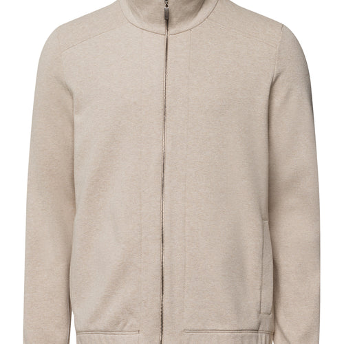 Cozy Living Organic Cotton Zip-Up Jacket | Camel Melange 75818-2895