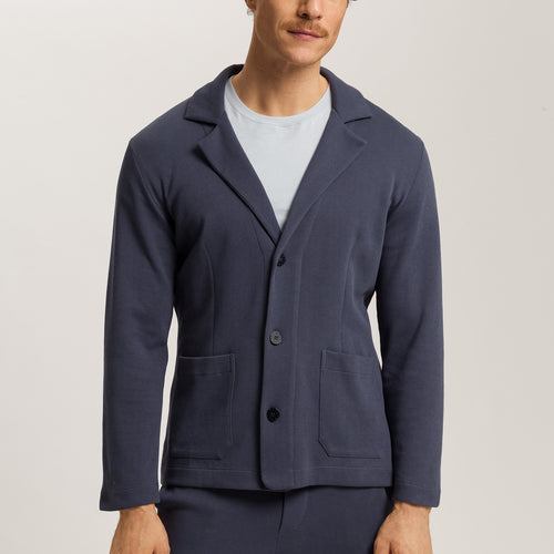 Travelwear Cotton Rib Blazer | Ombre Blue 75859-2635