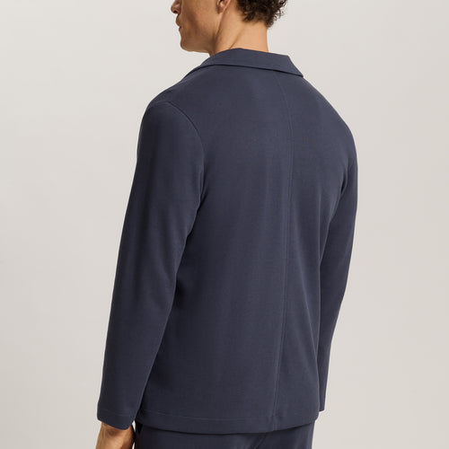 Travelwear Cotton Rib Blazer | Ombre Blue 75859-2635