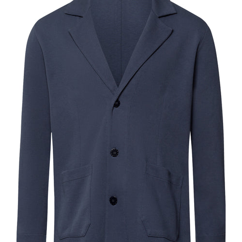 Travelwear Cotton Rib Blazer | Ombre Blue 75859-2635