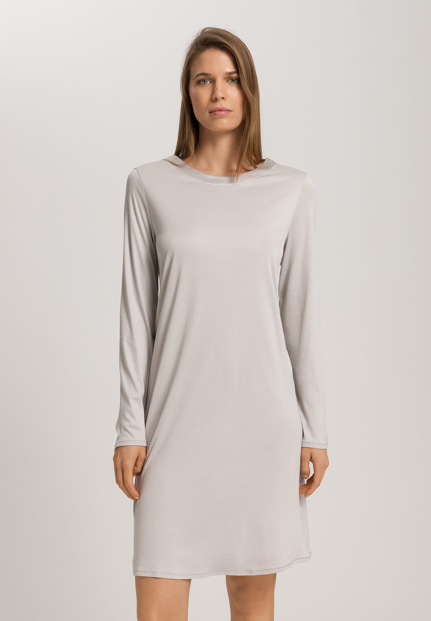 Grand Central Round Neck Nightgown 100cm | Silver Vapor 77339-2652