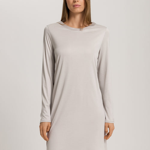 Grand Central Round Neck Nightgown 100cm | Silver Vapor 77339-2652