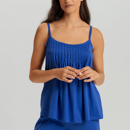 Juliet Spaghetti Strap Pleated Pajama Set | Dazzling Blue 77705-1584