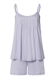 Juliet Spaghetti Strap Pleated Pajama Set | Purple Heather 77705-2474