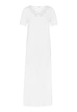 77933 Moments Short Sleeve Long Gown - 101 White
