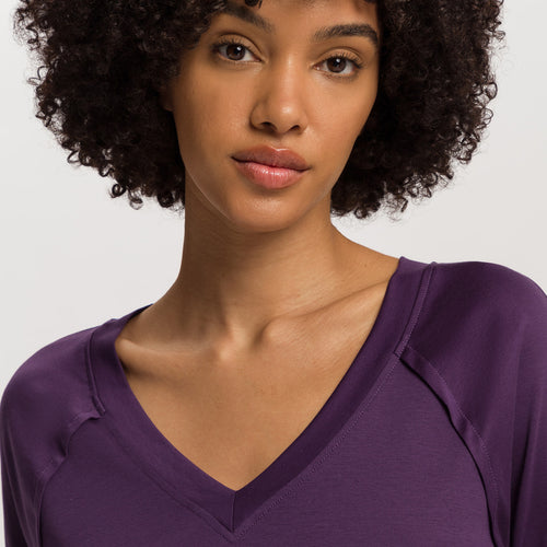 Pure Essence Cotton V-Neck Nightgown 130cm | Amethyst 77947-2431