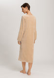 Favourites Round Neck Velvet Dress With Balloon Sleeves | Coffee Quartz 78110-2216