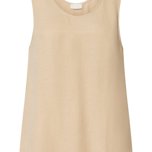 Urban Casuals Relaxed Linen Blend Tank Top | Iced Cappuccino 78524-2846