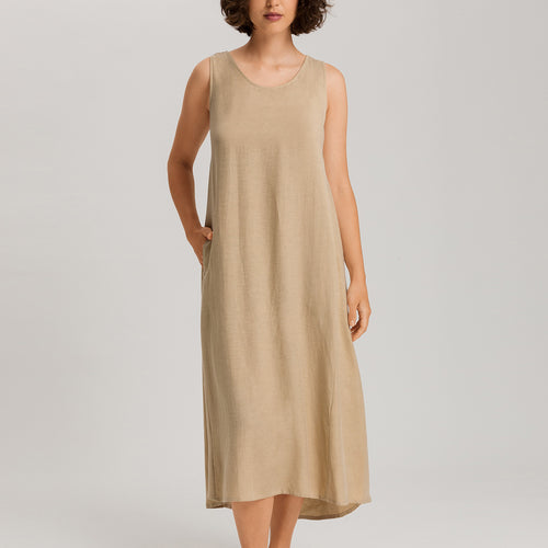 Urban Casuals Linen Blend Dress | Iced Cappuccino 78527-2846