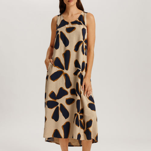 Urban Casuals Linen Blend Dress | Desert Flower 78527-3007