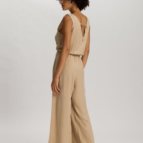 Urban Casuals Linen Blend Jumpsuit | Iced Cappuccino 78532-2846