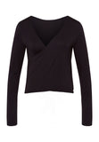 78800 Yoga L/Slv Wrap Shirt - 2199 Black Beauty