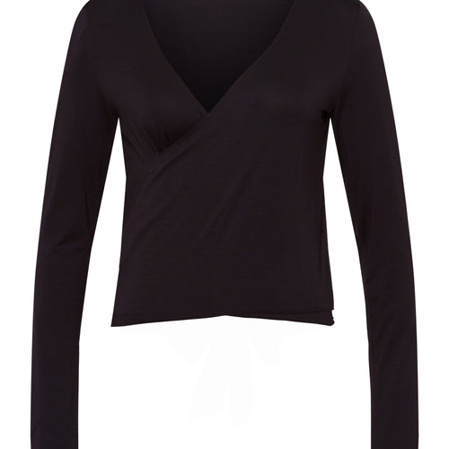 78800 Yoga L/Slv Wrap Shirt - 2199 Black Beauty