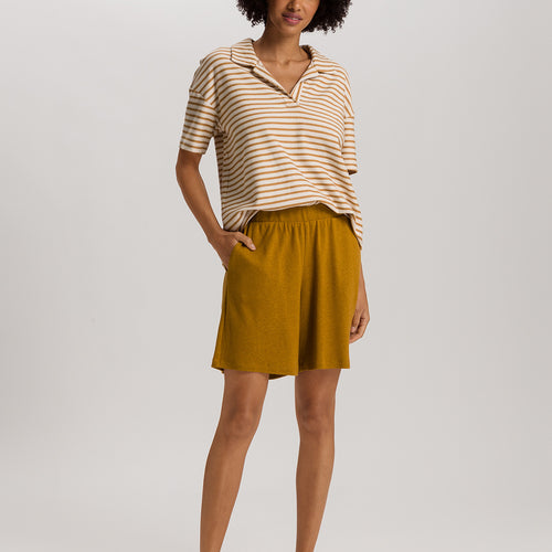 Summer Knits Linen Blend Shorts | Golden Cumin 78879-2803