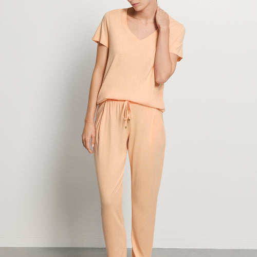 Sleep And Lounge Cotton Blend Lounge Pants | Peach Nougat 79320-2274