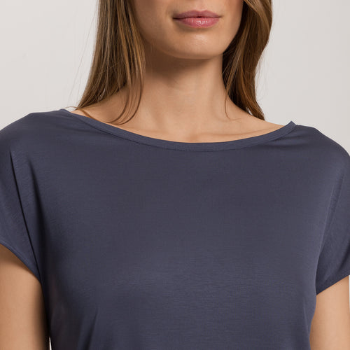 Sleep And Lounge Short Sleeve Shirt | Smoky Blue 79391-1534