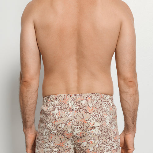 Fancy Jersey Cotton Knit Boxers | Floral Outlines 79400-1373