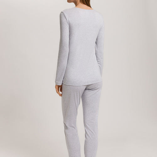 Mira L/Slv Pajama | Cloud Melange 79632-2991