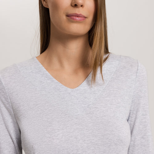 Mira L/Slv Pajama | Cloud Melange 79632-2991