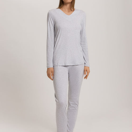 Mira L/Slv Pajama | Cloud Melange 79632-2991
