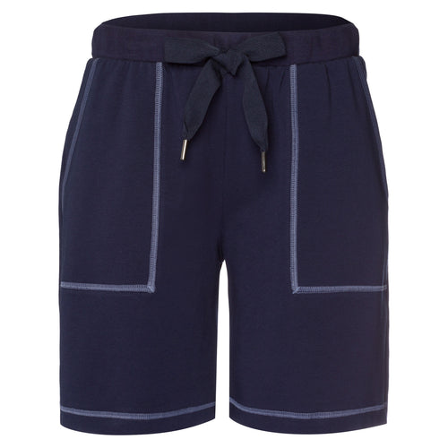 Natural Living Organic Cotton Drawsting Shorts | Deep Navy 78464-1610