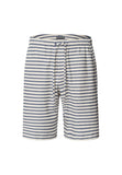 Loungy Summer Organic Cotton Drawsting Shorts | Deep Breeze Stripe 75784-3026