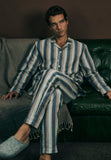 Cozy Comfort Cotton Flannel Button Front Pajama Set | Redwood Stripe 75724-3043