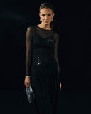 Smooth Illusion Semi-Transparent Tulle Top | Black 71298-019