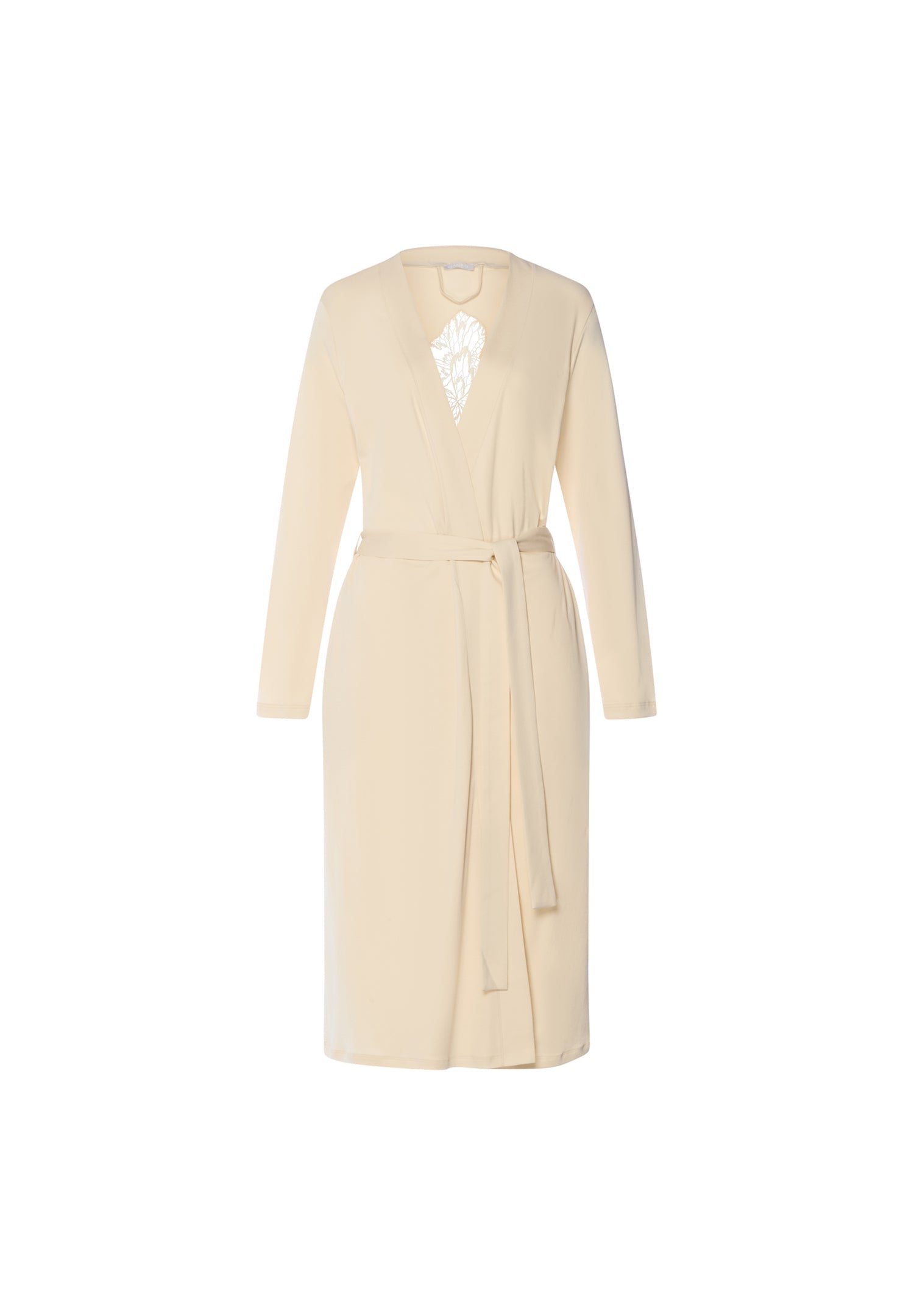 lavender bathrobe on white background