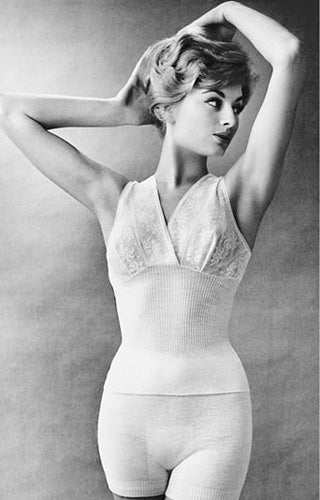 Vintage photo from the 1960's Women wearing classic HANRO pieces of the time