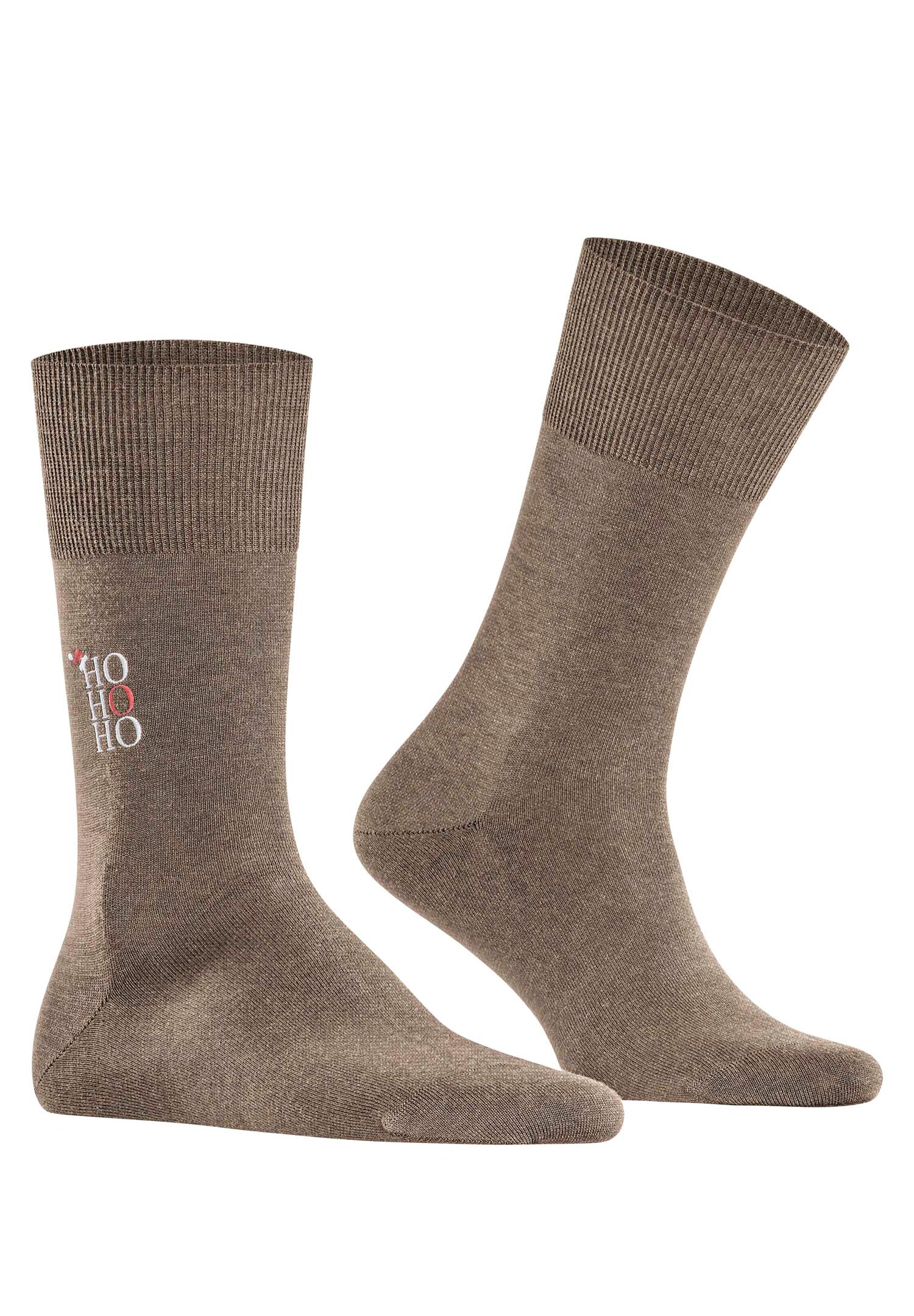 Airport Ho Ho Ho Socks | Nutmeg Melange 12599-5410