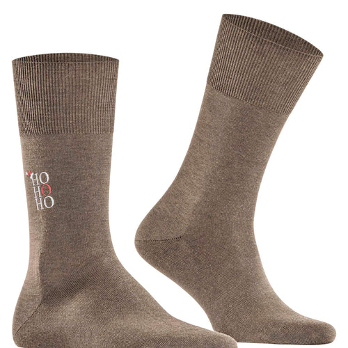 Airport Ho Ho Ho Socks | Nutmeg Melange 12599-5410