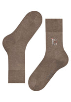 Airport Ho Ho Ho Socks | Nutmeg Melange 12599-5410